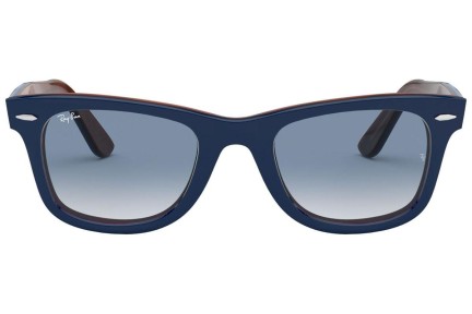 Okulary przeciwsłoneczne Ray-Ban Wayfarer Color Mix RB2140 12783F Kwadratowe Niebieskie