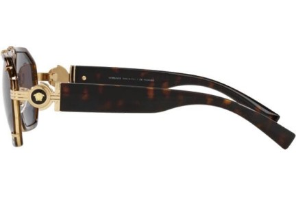 Okulary przeciwsłoneczne Versace VE2228 100281 Polarized Kwadratowe Havana
