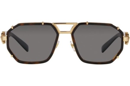 Okulary przeciwsłoneczne Versace VE2228 100281 Polarized Kwadratowe Havana