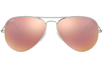 Okulary przeciwsłoneczne Ray-Ban Aviator Flash Lenses RB3025 019/Z2 Pilotki (Aviator) Srebrne