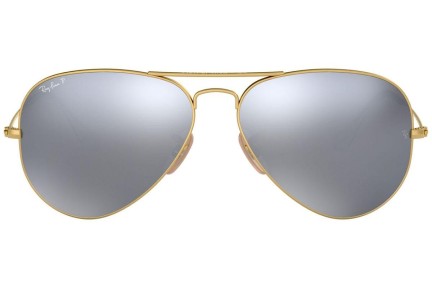 Okulary przeciwsłoneczne Ray-Ban Aviator Flash Lenses RB3025 112/W3 Polarized Pilotki (Aviator) Złote