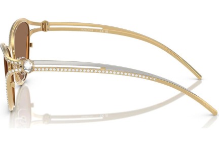 Okulary przeciwsłoneczne Swarovski SK7025 400473 Kocie oczy Złote