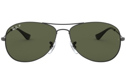 Okulary przeciwsłoneczne Ray-Ban Cockpit RB3362 004/58 Polarized Pilotki (Aviator) Srebrne