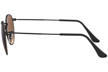 Okulary przeciwsłoneczne Ray-Ban Round Metal Flash Lenses Gradient RB3447 002/4O Okrągłe Czarne