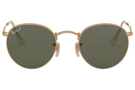 Okulary przeciwsłoneczne Ray-Ban Round Metal Metal RB3447 112/58 Polarized Okrągłe Złote