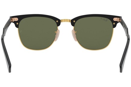 Слънчеви очила Ray-Ban Clubmaster Aluminum RB3507 136/N5 Polarized По веждите Черна