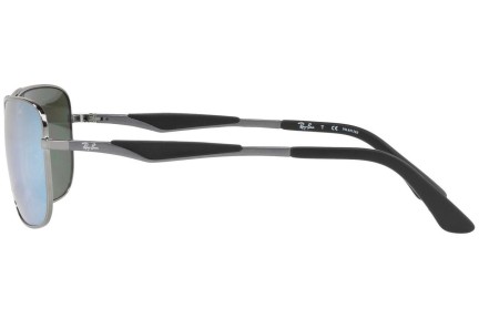 Okulary przeciwsłoneczne Ray-Ban RB3515 004/Y4 Polarized Pilotki (Aviator) Srebrne