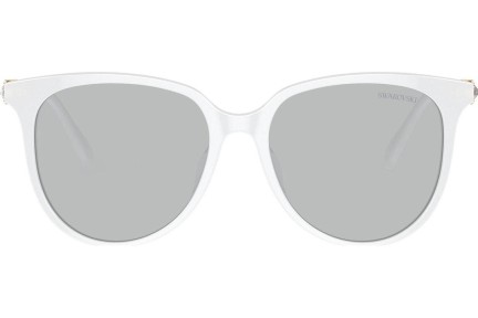 Слънчеви очила Swarovski SK6023D 103387 Polarized Око на котка Бяла