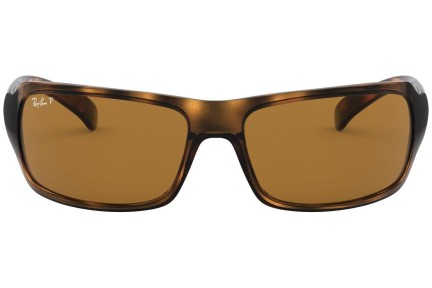 Okulary przeciwsłoneczne Ray-Ban RB4075 642/57 Polarized Prostokątne Havana