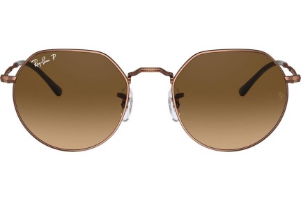 Слънчеви очила Ray-Ban Jack RB3565 9002M2 Polarized Заоблени Кафява