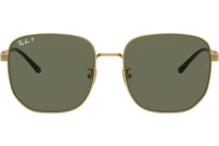 Okulary przeciwsłoneczne Ray-Ban RB3713D 001/9A Polarized Prostokątne Złote