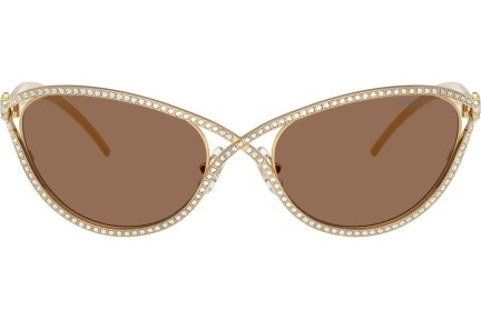 Okulary przeciwsłoneczne Swarovski SK7025 400473 Kocie oczy Złote