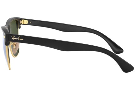 Okulary przeciwsłoneczne Ray-Ban Clubmaster Oversized Flash Lenses RB4175 877/30 Browline Czarne