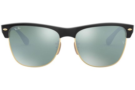 Okulary przeciwsłoneczne Ray-Ban Clubmaster Oversized Flash Lenses RB4175 877/30 Browline Czarne