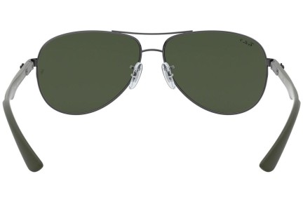 Okulary przeciwsłoneczne Ray-Ban Carbon Fibre RB8313 004/N5 Polarized Pilotki (Aviator) Srebrne