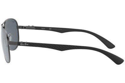 Okulary przeciwsłoneczne Ray-Ban Carbon Fibre RB8313 004/K6 Polarized Pilotki (Aviator) Szare