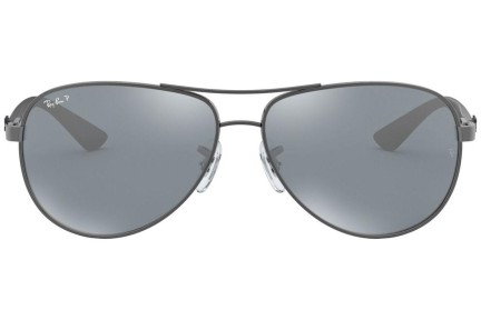 Okulary przeciwsłoneczne Ray-Ban Carbon Fibre RB8313 004/K6 Polarized Pilotki (Aviator) Szare