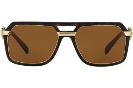 Okulary przeciwsłoneczne Versace Vintage Icon Pilot VE4399 108/73 Flat Top Havana