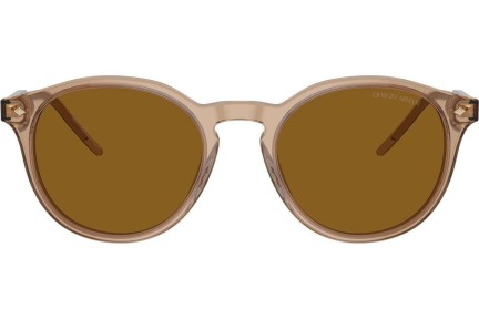 Слънчеви очила Giorgio Armani AR8211F 607233 Заоблени Кафява