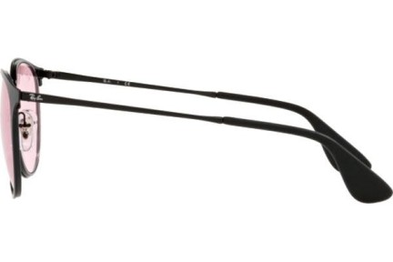 Okulary przeciwsłoneczne Ray-Ban Erika Metal RB3539 002/Q3 Photochromic Okrągłe Czarne