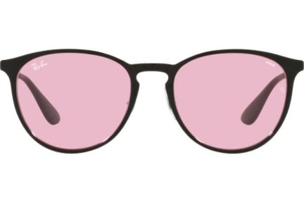 Okulary przeciwsłoneczne Ray-Ban Erika Metal RB3539 002/Q3 Photochromic Okrągłe Czarne