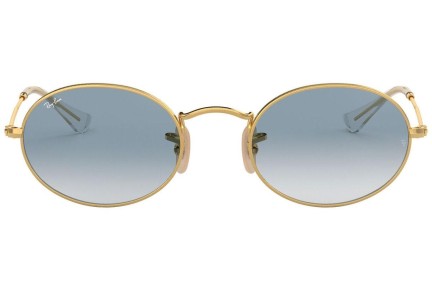 Okulary przeciwsłoneczne Ray-Ban Oval Flat Lenses RB3547N 001/3F Tiny Złote