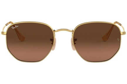 Слънчеви очила Ray-Ban Hexagonal Flat Lenses RB3548N 912443 Заоблени Златна