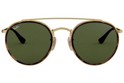 Ochelari de soare Ray-Ban Round Double Bridge RB3647N 001 Rotunzi Havana