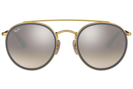 Слънчеви очила Ray-Ban Round Double Bridge RB3647N 001/9U Заоблени Синя