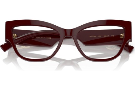 Ochelari Dolce & Gabbana DG3378 3091 Cat Eye Roșii