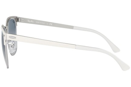 Okulary przeciwsłoneczne Ray-Ban Clubmaster Metal RB3716 90883F Browline Białe