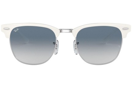 Okulary przeciwsłoneczne Ray-Ban Clubmaster Metal RB3716 90883F Browline Białe