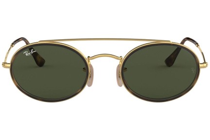 Okulary przeciwsłoneczne Ray-Ban Oval Double Bridge RB3847N 912131 Owalne Złote