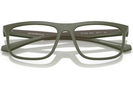 Okulary korekcyjne Emporio Armani EA3246 6184 Kwadratowe Zielone