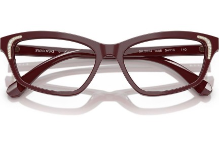 Okulary korekcyjne Swarovski SK2034 1008 Kocie oczy Czerwone