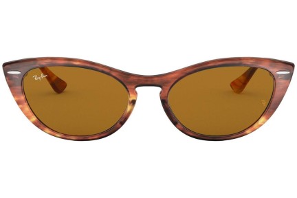 Okulary przeciwsłoneczne Ray-Ban Nina RB4314N 954/33 Kocie oczy Brązowe