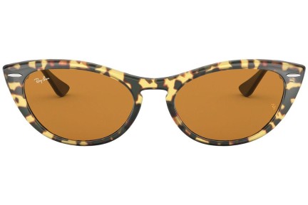 Okulary przeciwsłoneczne Ray-Ban Nina RB4314N 12483L Kocie oczy Havana