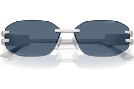 Okulary przeciwsłoneczne Versace VE2274 100080 Polarized Prostokątne Srebrne