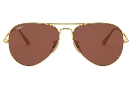 Okulary przeciwsłoneczne Ray-Ban Aviator Metal II RB3689 9064AF Polarized Pilotki (Aviator) Złote