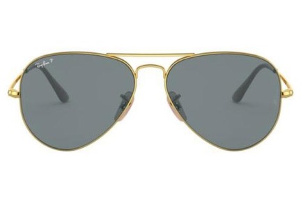Okulary przeciwsłoneczne Ray-Ban Aviator Metal II RB3689 9064S2 Polarized Pilotki (Aviator) Złote