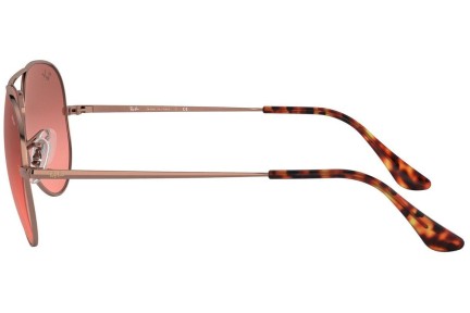 Okulary przeciwsłoneczne Ray-Ban Aviator Metal II Evolve RB3689 9151AA Pilotki (Aviator) Brązowe