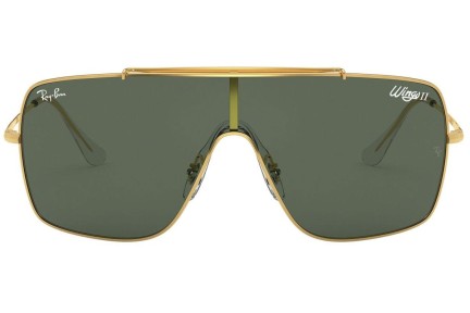 Okulary przeciwsłoneczne Ray-Ban Wings II RB3697 905071 Pojedyncze | Shield Złote