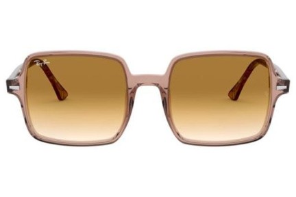 Okulary przeciwsłoneczne Ray-Ban Square II RB1973 128151 Oversize Brązowe