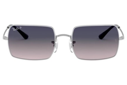 Okulary przeciwsłoneczne Ray-Ban Rectangle RB1969 914978 Polarized Kwadratowe Srebrne