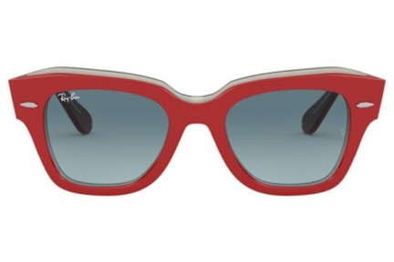 Okulary przeciwsłoneczne Ray-Ban State Street RB2186 12963M Kwadratowe Czerwone