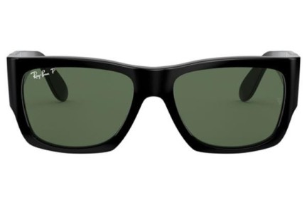 Okulary przeciwsłoneczne Ray-Ban Wayfarer Nomad RB2187 901/58 Polarized Kwadratowe Czarne