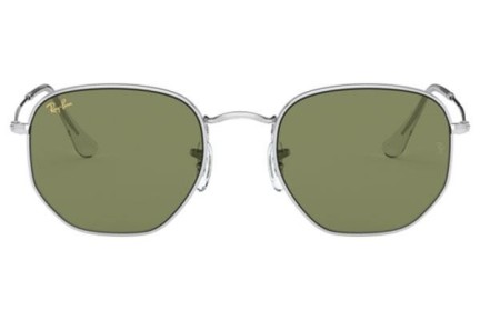 Okulary przeciwsłoneczne Ray-Ban Hexagonal RB3548 91984E Pilotki (Aviator) Srebrne