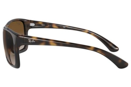 Okulary przeciwsłoneczne Ray-Ban RB4331 710/T5 Polarized Prostokątne Havana