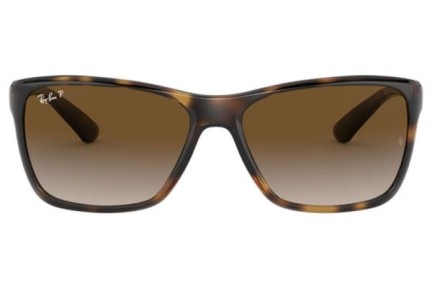 Okulary przeciwsłoneczne Ray-Ban RB4331 710/T5 Polarized Prostokątne Havana