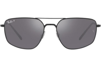 Okulary przeciwsłoneczne Ray-Ban RB3666 002/K3 Polarized Prostokątne Czarne